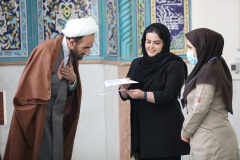 مراسم تجلیل از نفرات برتر مسابقه عید فطر در مسجد انستیتو قلب و عروق شهید رجایی به روایت تصویر